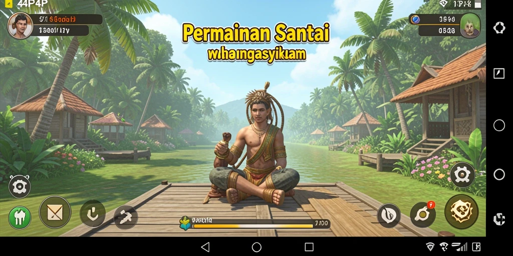 Screenshot menunjukkan gameplay santai dan menyenangkan di 4P4P.