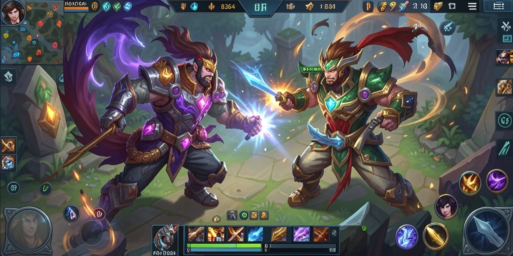 Tampilan pertarungan epik di dunia MOBA 8364.