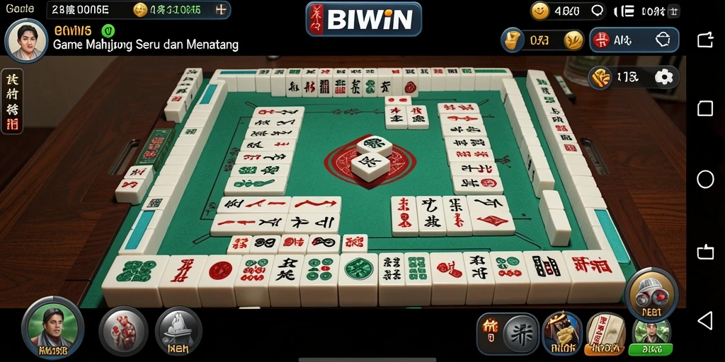 Tangkapan layar antarmuka gameplay Mahjong yang menarik.