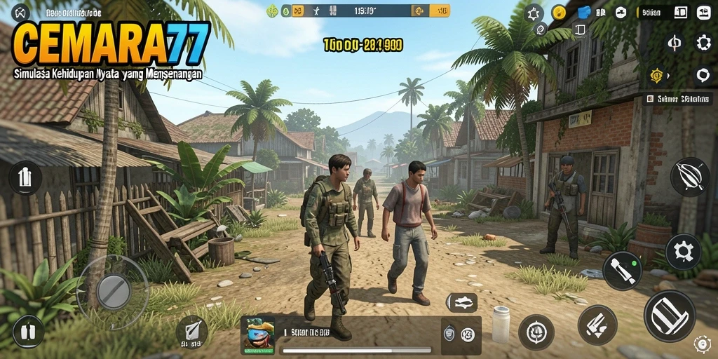 Screenshot utama CEMARA77 menampilkan gameplay menarik di dalam simulasi.