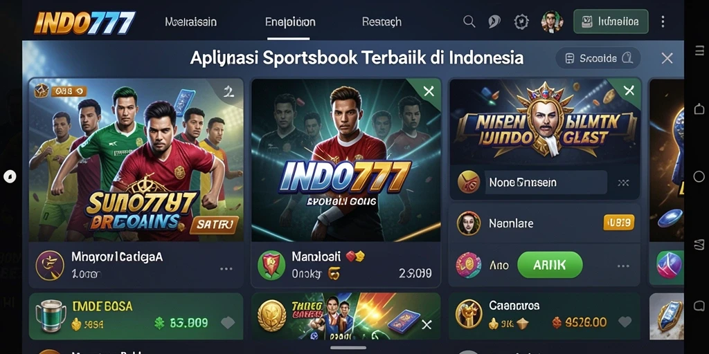 Tampilan gameplay menarik dengan fitur taruhan olahraga.