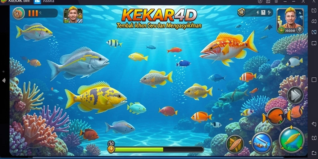 Tampilan menarik dari permainan Tembak Ikan KEKAR4D.
