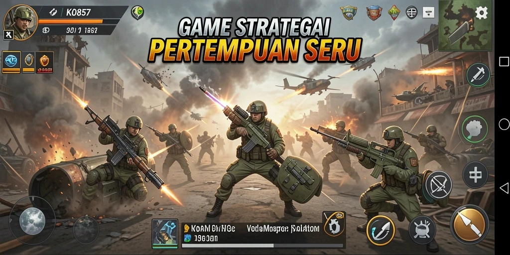 Screenshot KO857 menampilkan aksi pertempuran seru yang strategis dan mendebarkan.