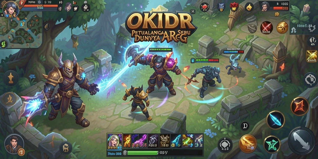 Tampilan gameplay menarik dari OKIDR dalam pertempuran ARPG.