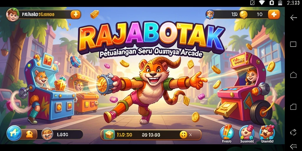Screenshot utama RAJABOTAK menampilkan aksi gameplay arcade yang seru.